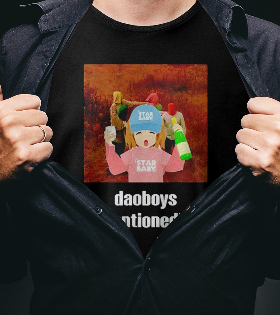 Daoboys Mentioned Star Baby Anime Style Party Scene T-Shirt