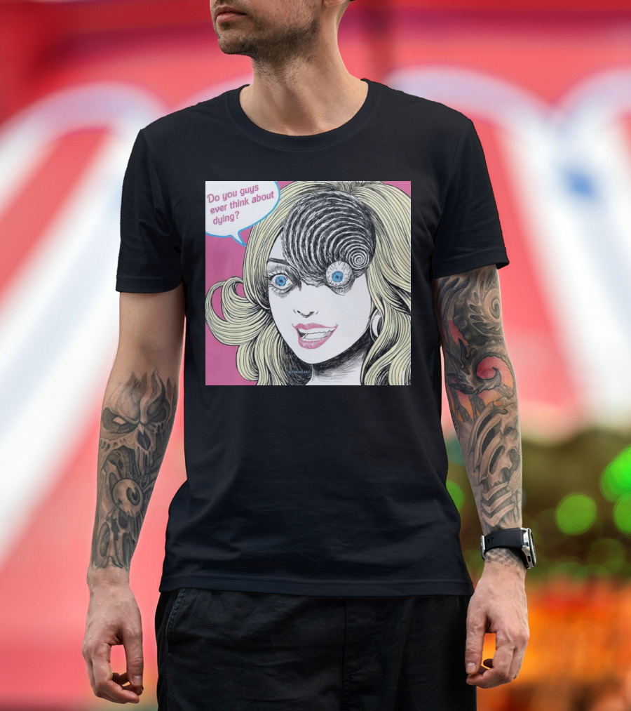 Junji Ito Barbie Do You Guys Ever Think About Dying Manga Horror Mashup T-Shirt