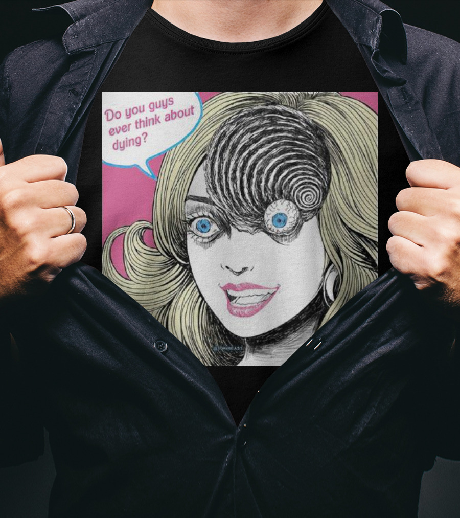 Junji Ito Barbie Do You Guys Ever Think About Dying Manga Horror Mashup T-Shirt