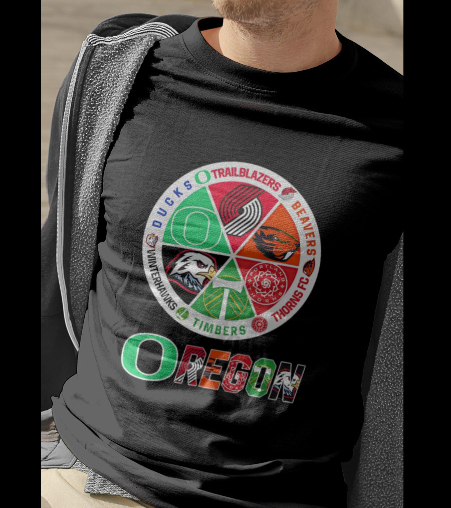 Oregon Winterhawks Ducks Trail Blazers Beavers Thorns FC Timbers Sports Team T-Shirt