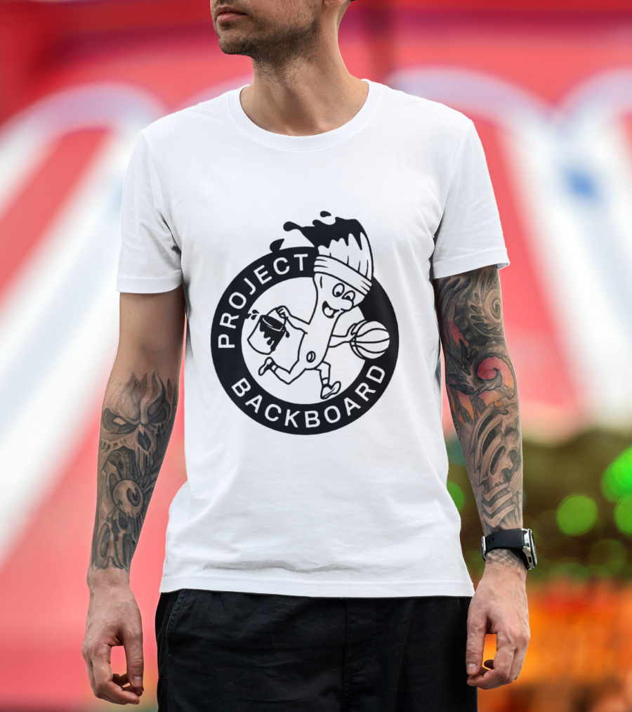 Project Backboard Paint Brush Basketball T-Shirt
