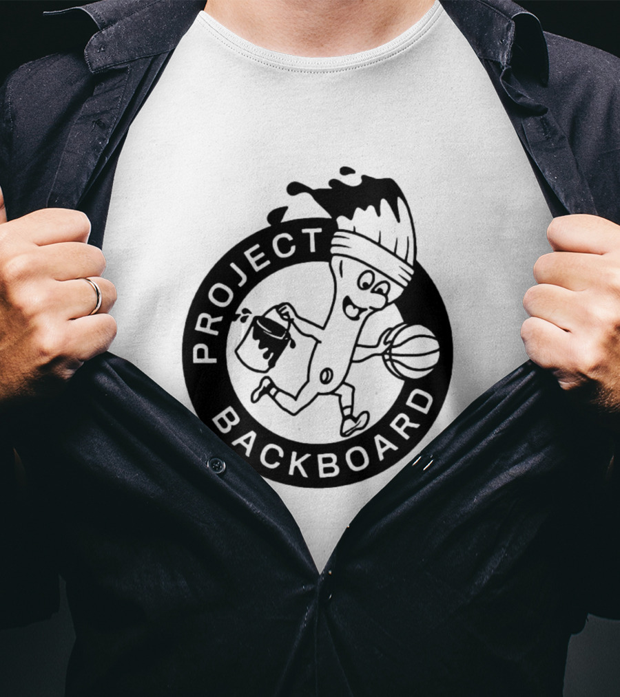 Project Backboard Paint Brush Basketball T-Shirt