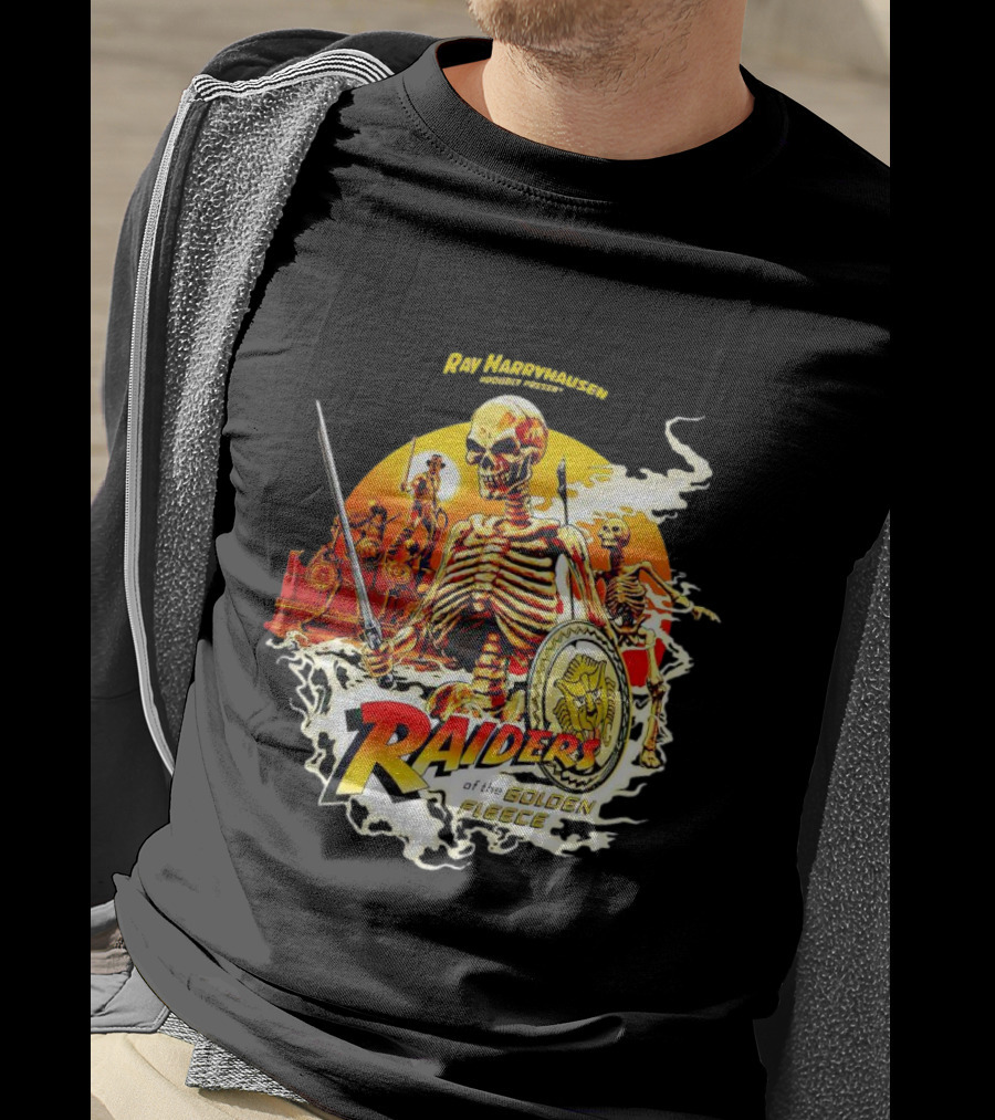 Ray Harryhausen Raiders Of The Golden Fleece Skeleton Warriors Sword Chariot Adventure T-Shirt