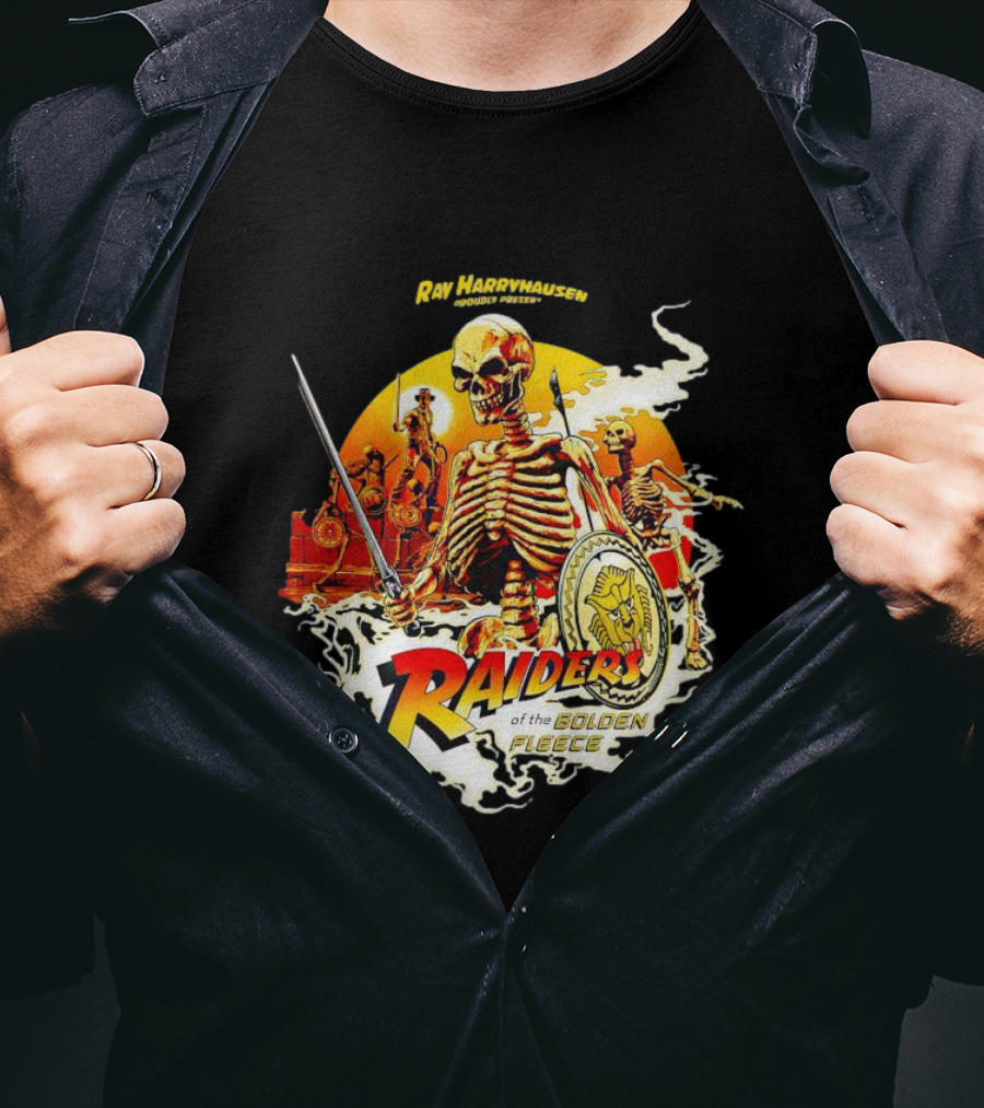 Ray Harryhausen Raiders Of The Golden Fleece Skeleton Warriors Sword Chariot Adventure T-Shirt