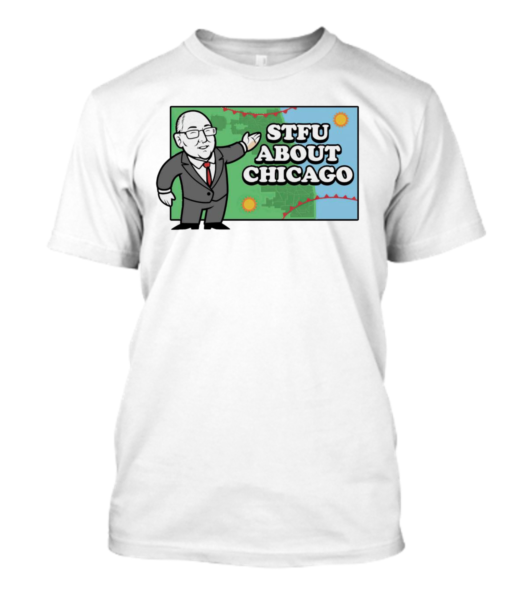 STFU About Chicago Weather Map Presenter T-Shirt