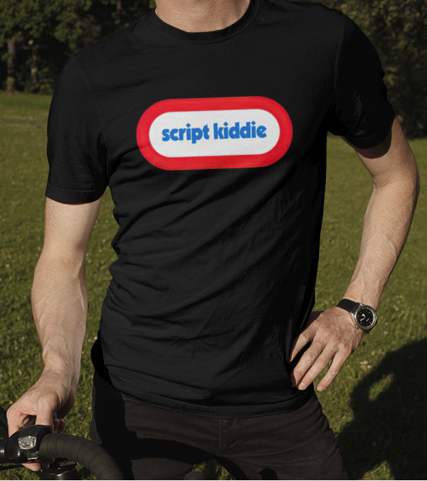 Vegas Blackhat Script KiddieLOGO Milk Bar Button T-Shirt