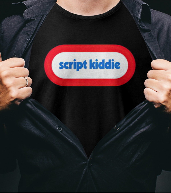 Vegas Blackhat Script KiddieLOGO Milk Bar Button T-Shirt