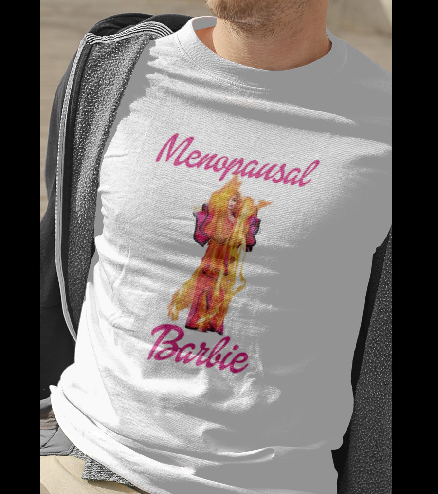 Menopausal Barbie On Fire In Vibrant Colors T-Shirt