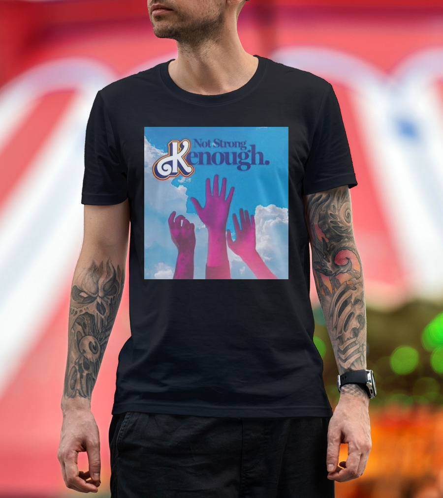 Not Strong Kenough Raising Hands Sky Clouds T-Shirt