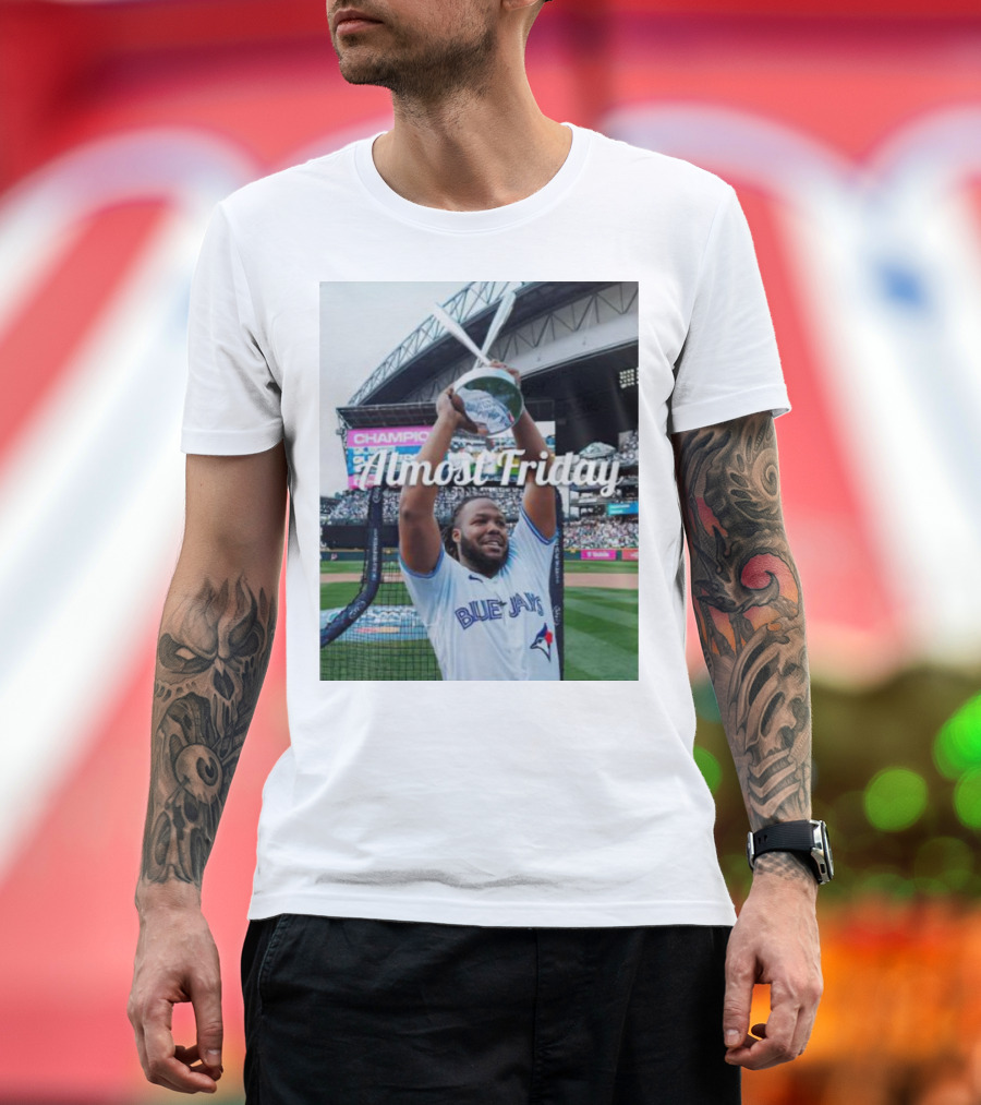 Almost Friday Vladimir Guerrero Jr. Champion Toronto Blue Jays T-Shirt