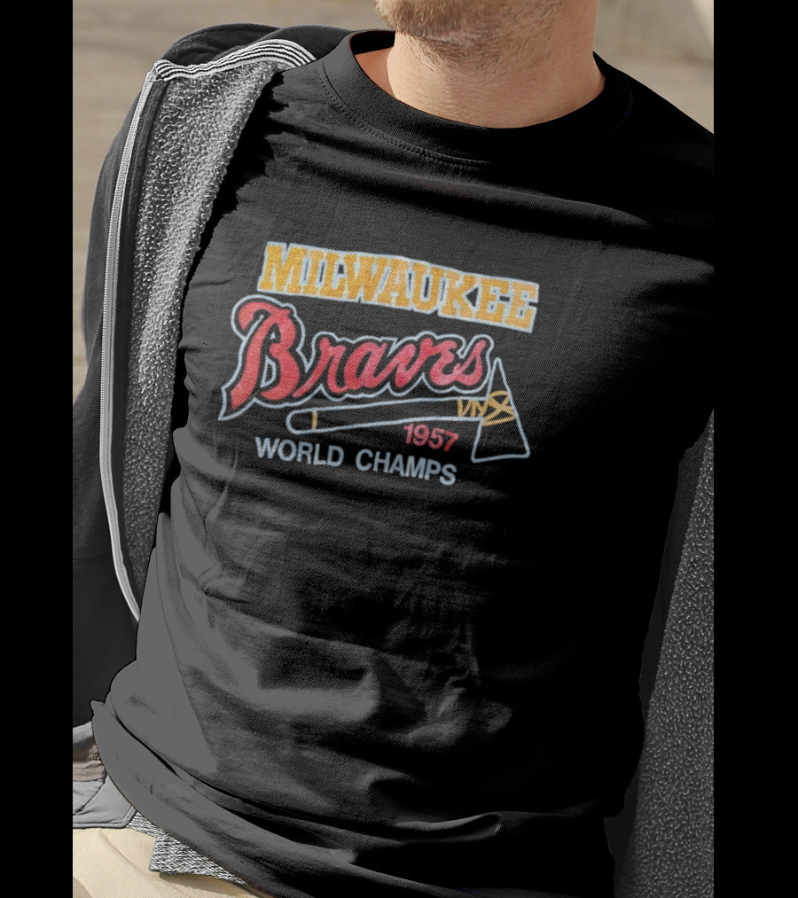 Milwaukee Braves World Champs 1957 T-Shirt