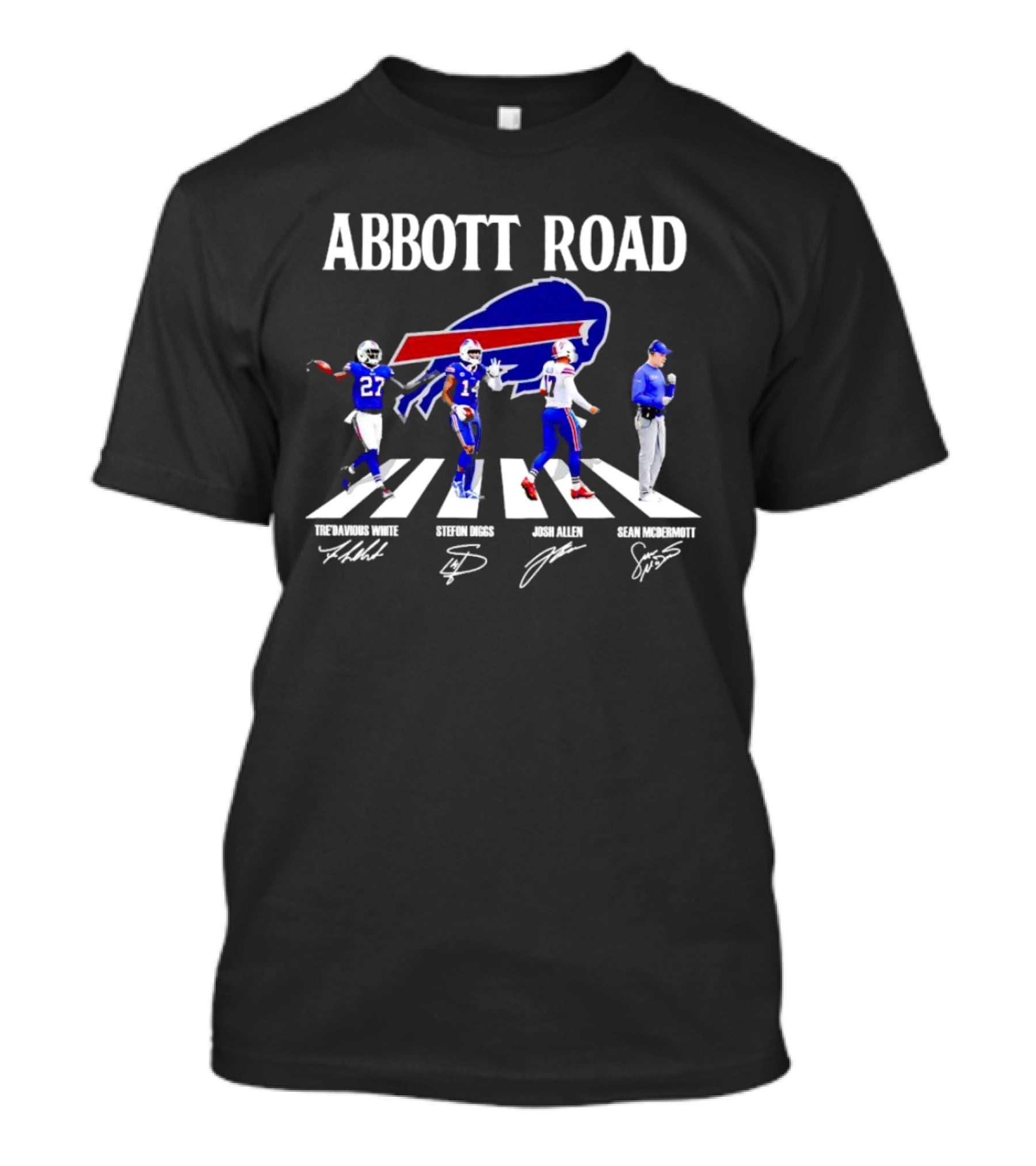 Abbott Road Tre'Davious White Stefon Diggs Josh Allen Sean McDermott Buffalo Bills T-Shirt
