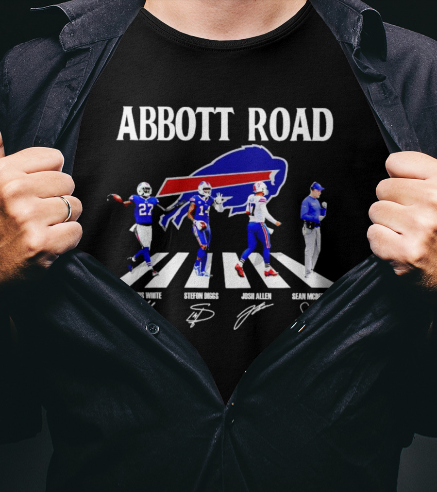 Abbott Road Tre'Davious White Stefon Diggs Josh Allen Sean McDermott Buffalo Bills T-Shirt