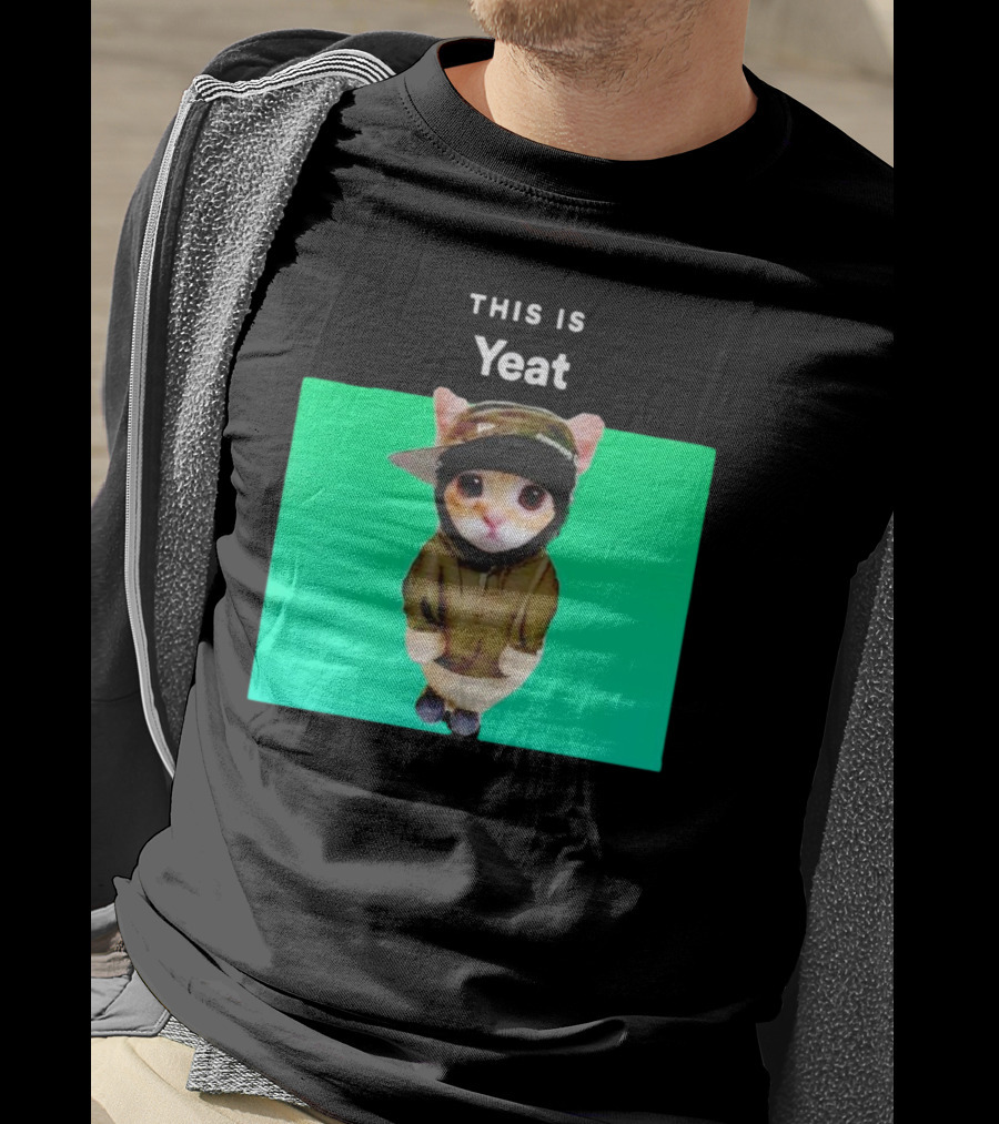 This Is Yeat Cute Cat In Hoodie And Cap T-Shirt