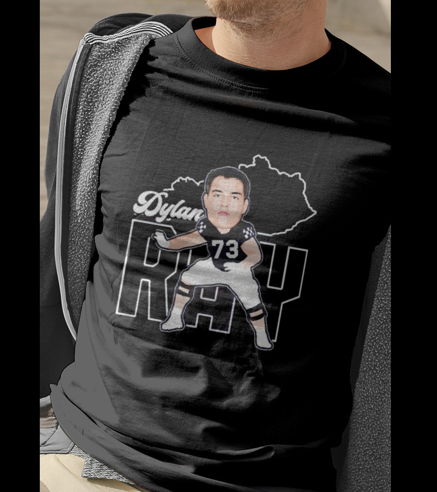 Dylan Ray 73 Kentucky Lineman Caricature T-Shirt