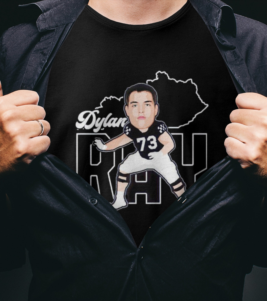 Dylan Ray 73 Kentucky Lineman Caricature T-Shirt