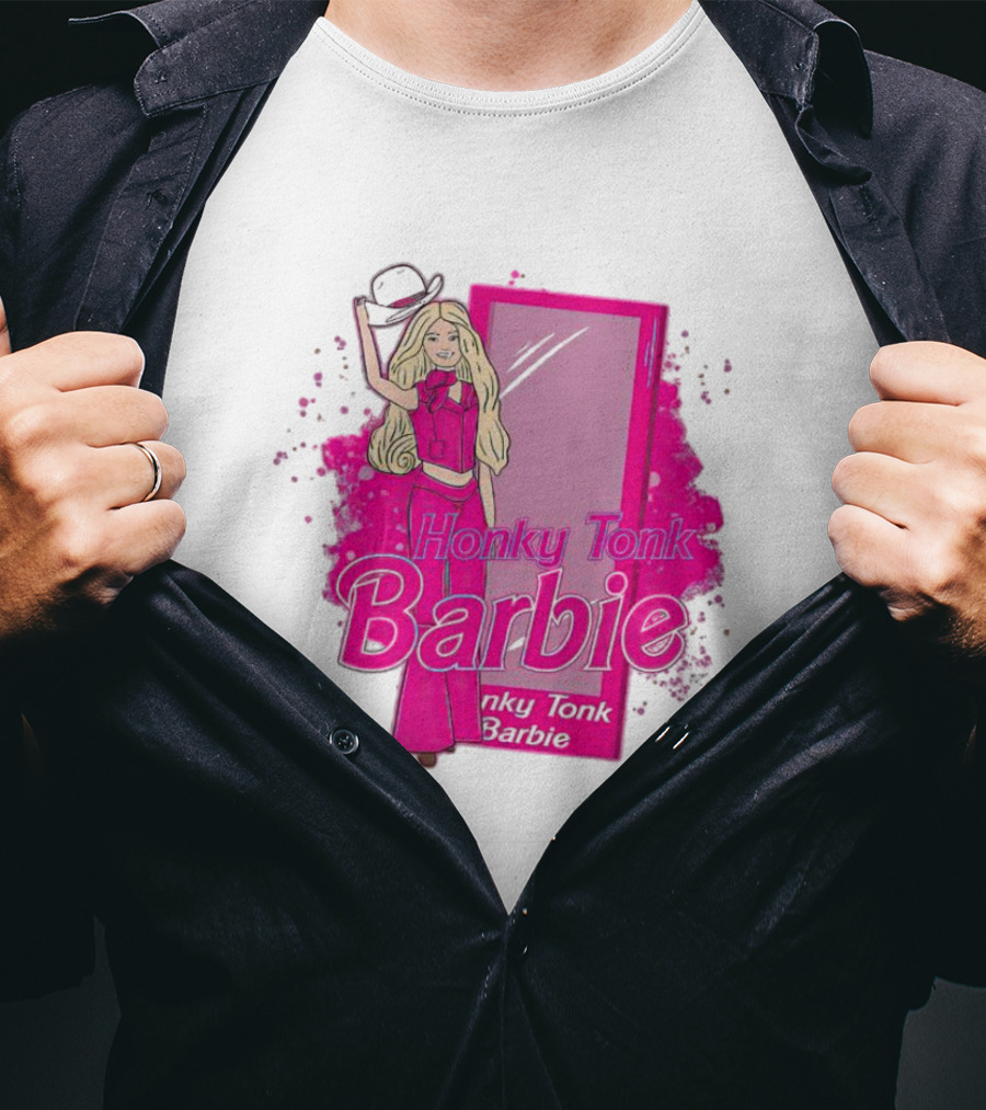 Honky Tonk Barbie Iconic Pink Cowgirl T-Shirt