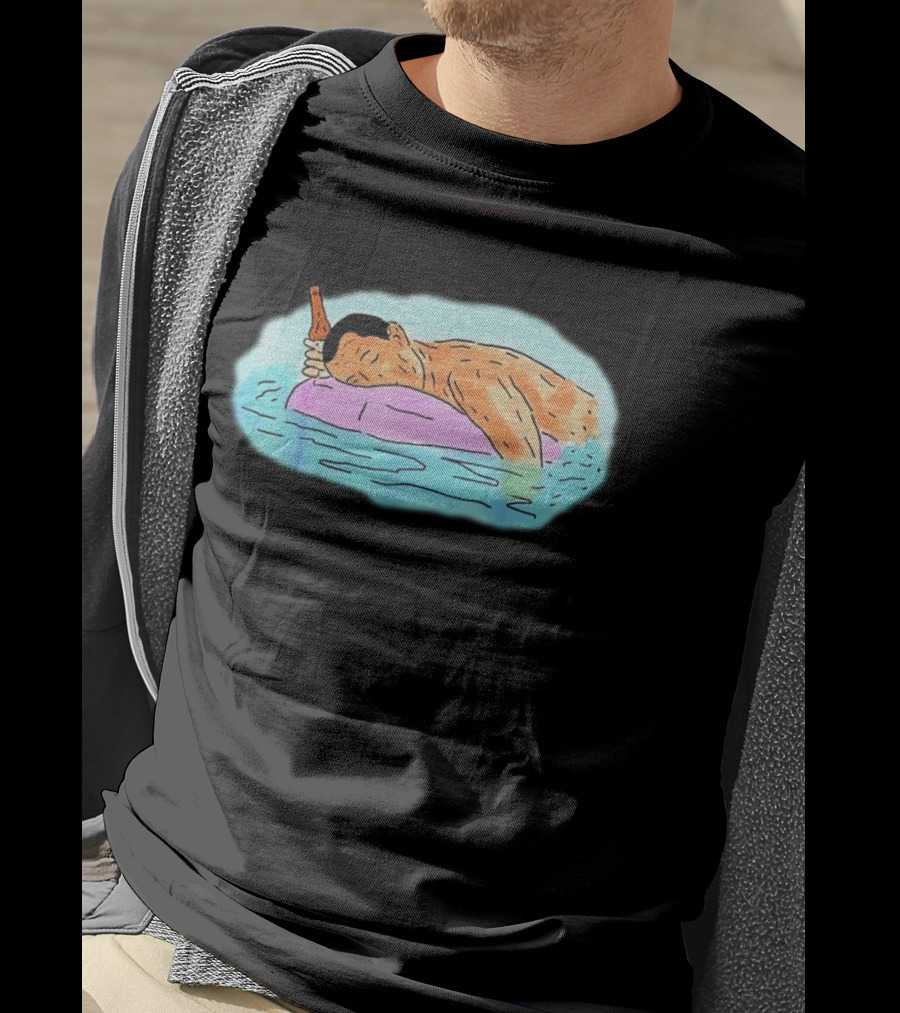 Kendall Roy Sleeping On Water With Bottle On Floatie T-Shirt