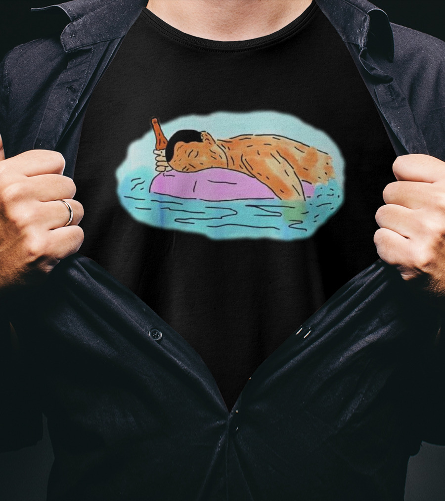 Kendall Roy Sleeping On Water With Bottle On Floatie T-Shirt