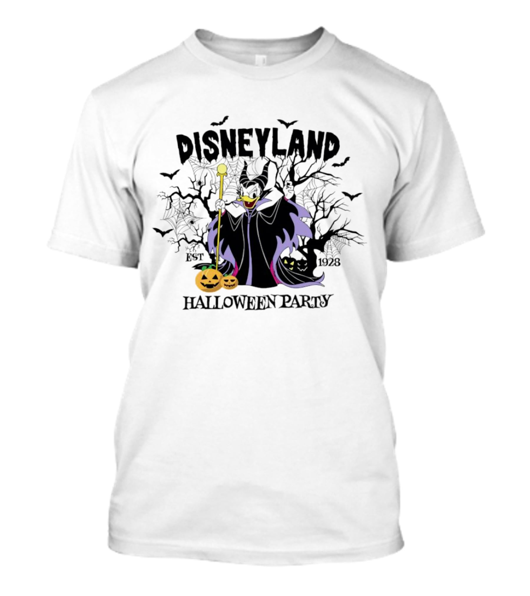 Disneyland Maleficent Donald Halloween Party Est 1928 T-Shirt
