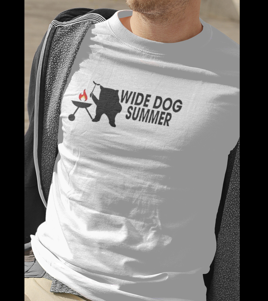 Wide Dog Summer BBQ Grilling Fun T-Shirt