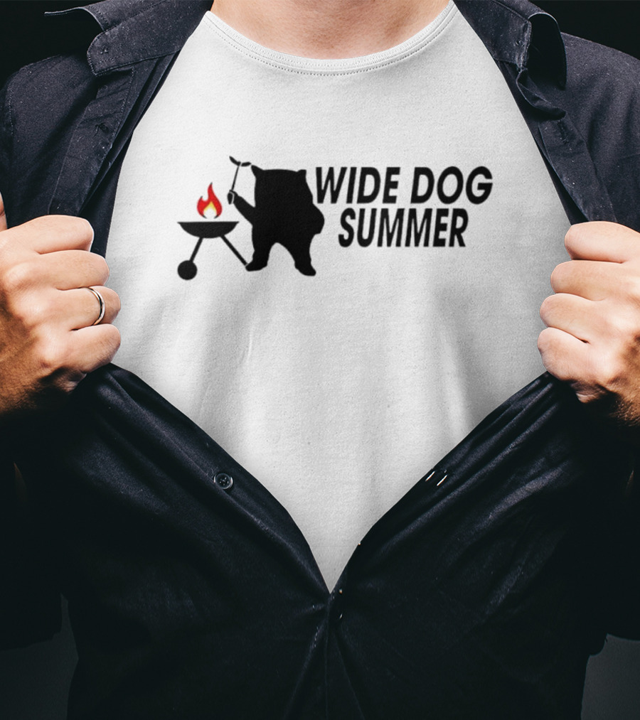 Wide Dog Summer BBQ Grilling Fun T-Shirt