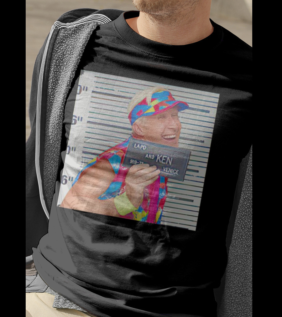 LAPD Ken Venice Mugshot Ryan Gosling Barbie T-Shirt