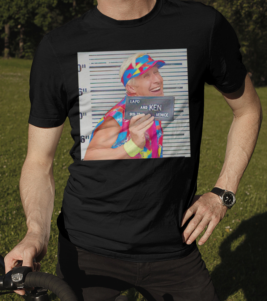 LAPD Ken Venice Mugshot Ryan Gosling Barbie T-Shirt
