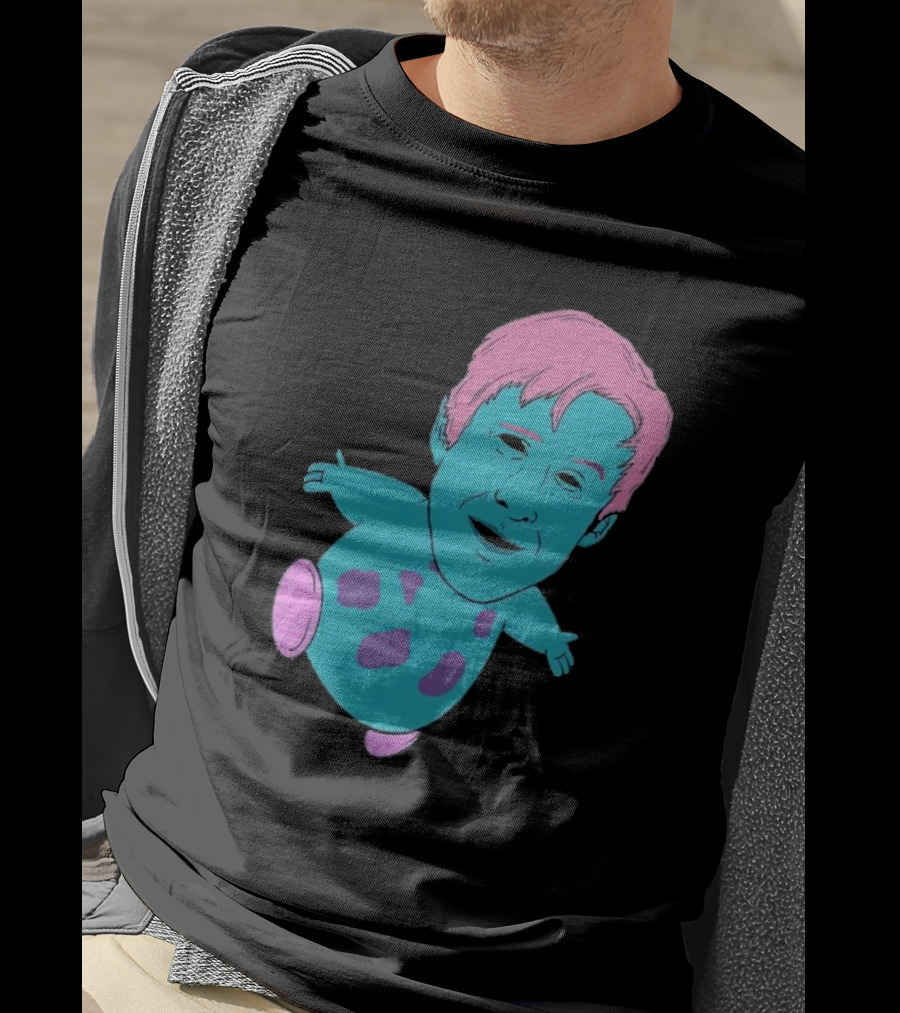 Ryan X Bibble Pink And Blue Character Fusion T-Shirt