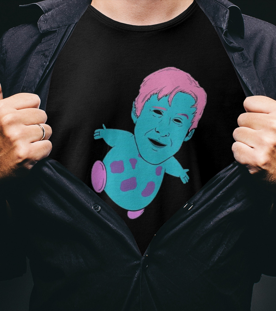 Ryan X Bibble Pink And Blue Character Fusion T-Shirt