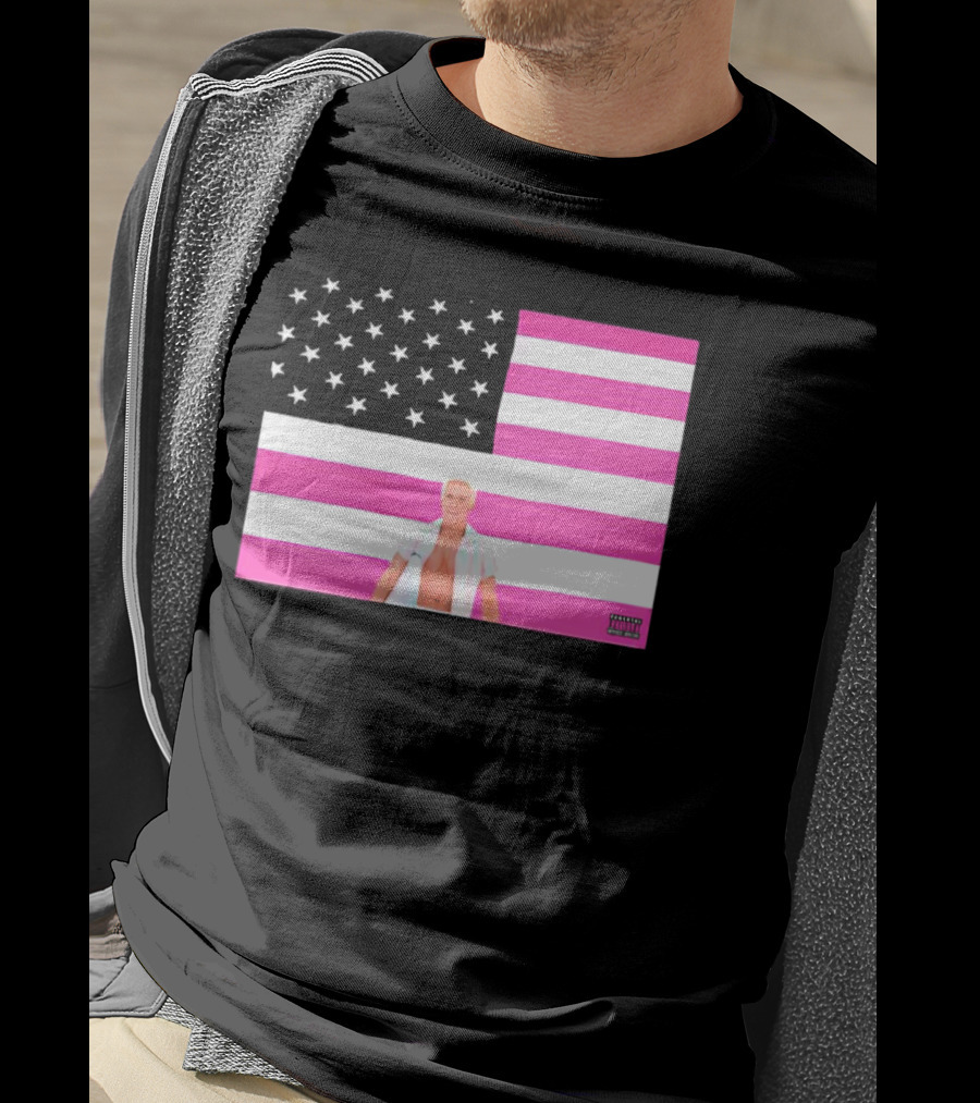 American Flag Barbie Ken Pink T-Shirt