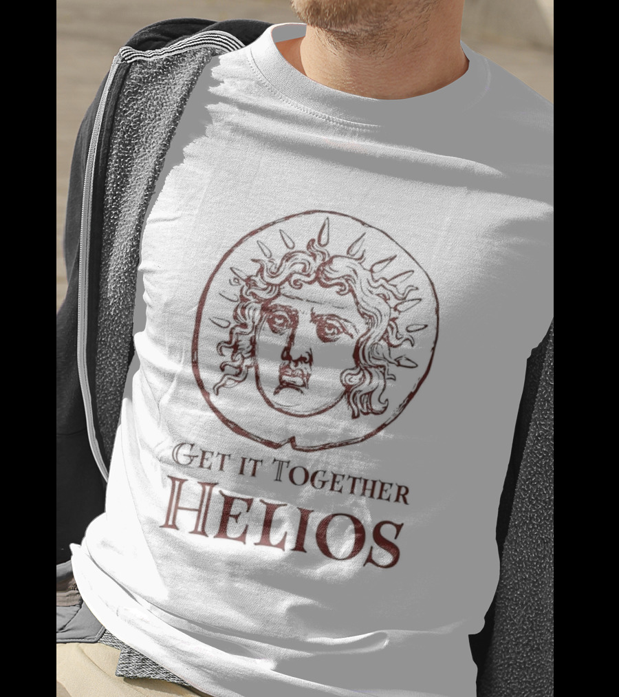 Get It Together Helios Greek Sun God Face T-Shirt