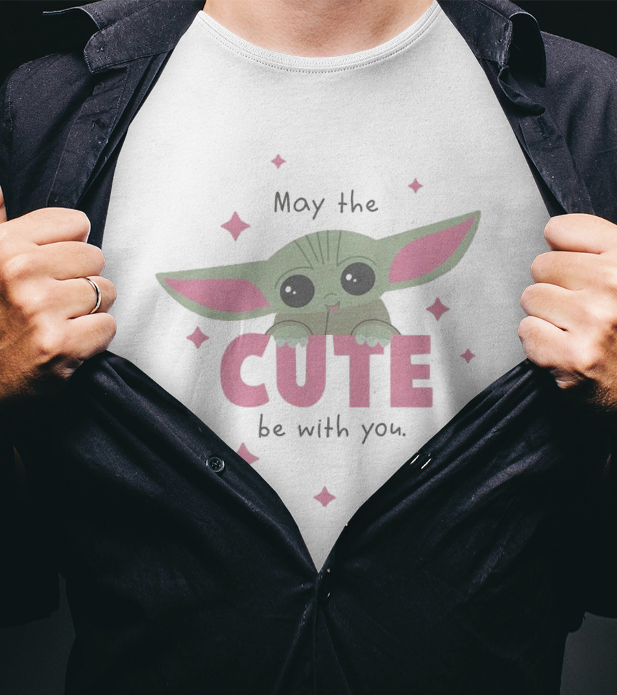 Grogu May The Cute Be With You Stars Baby Alien T-Shirt