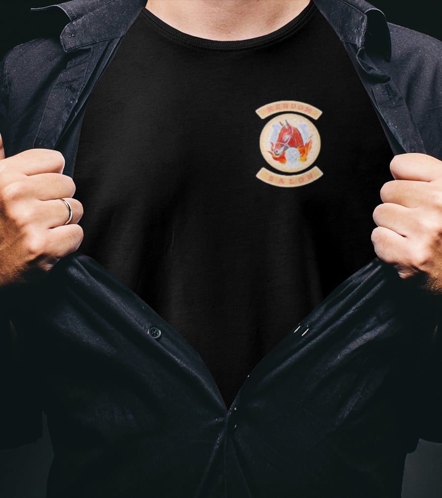 Kendom Saloon Vintage Fire Helmet Emblem T-Shirt