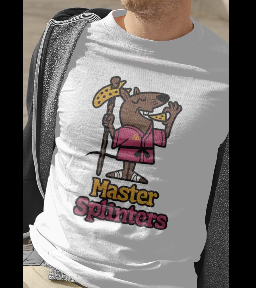 Master Splinters Pizza Slice Lover Ninja Rat T-Shirt