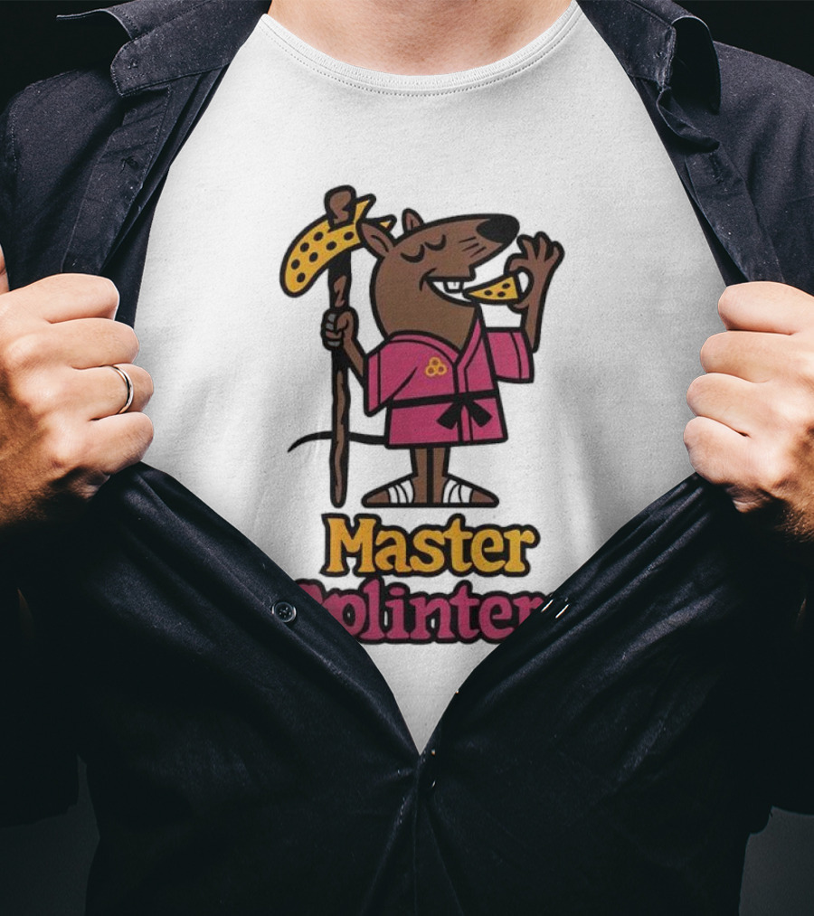 Master Splinters Pizza Slice Lover Ninja Rat T-Shirt