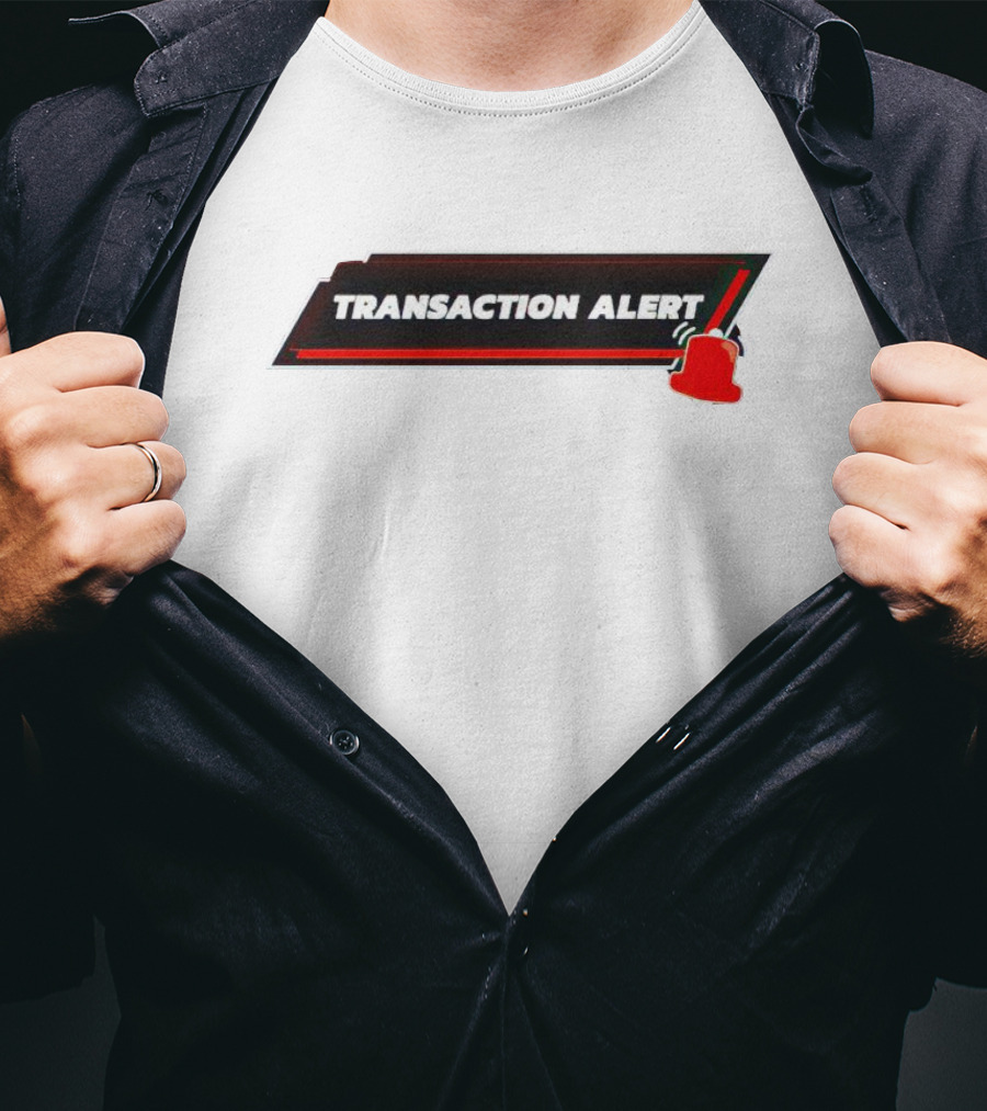 Transaction Alert Notification With Red Bell T-Shirt