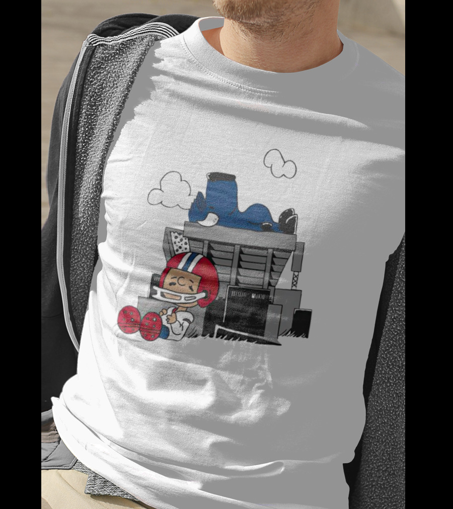 Buffalo Bills Snoopy And Woodstock Sleep Red House Football Helmet T-Shirt