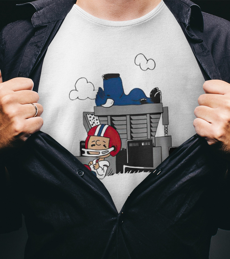 Buffalo Bills Snoopy And Woodstock Sleep Red House Football Helmet T-Shirt