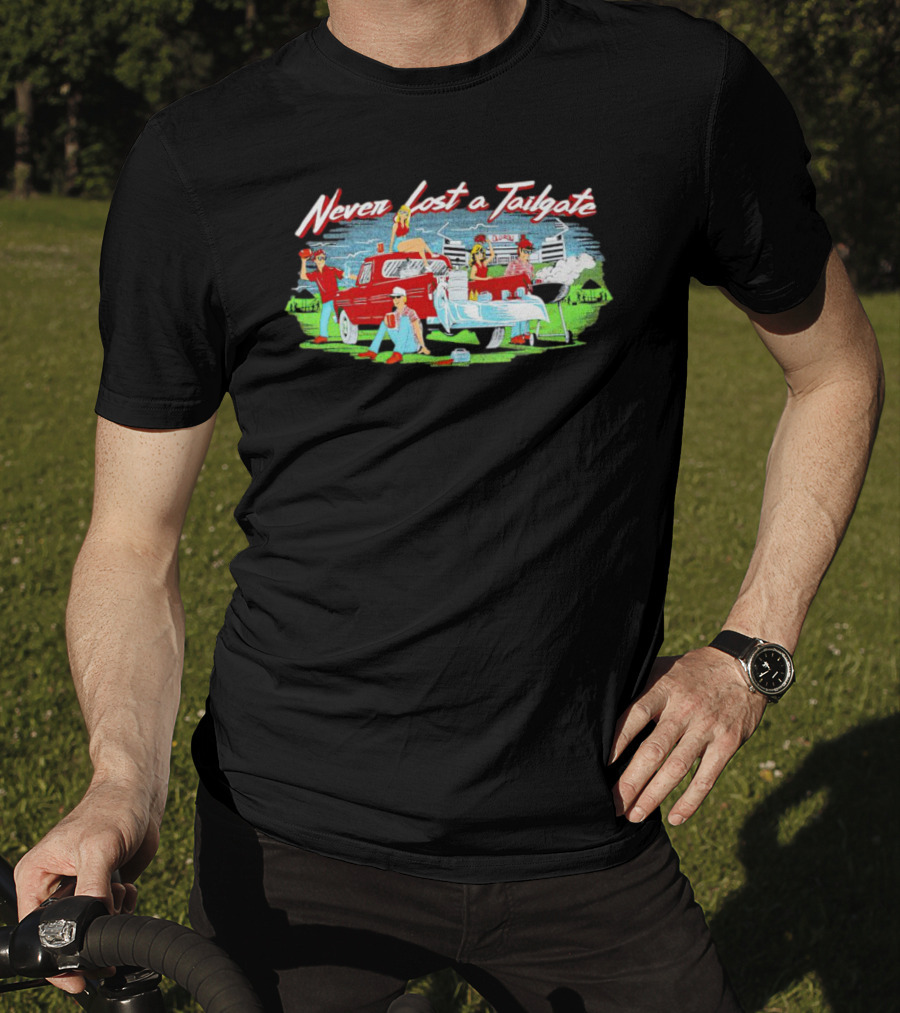 Never Lost A Tailgate Columbia Classic Truck And Party Scene T-Shirt