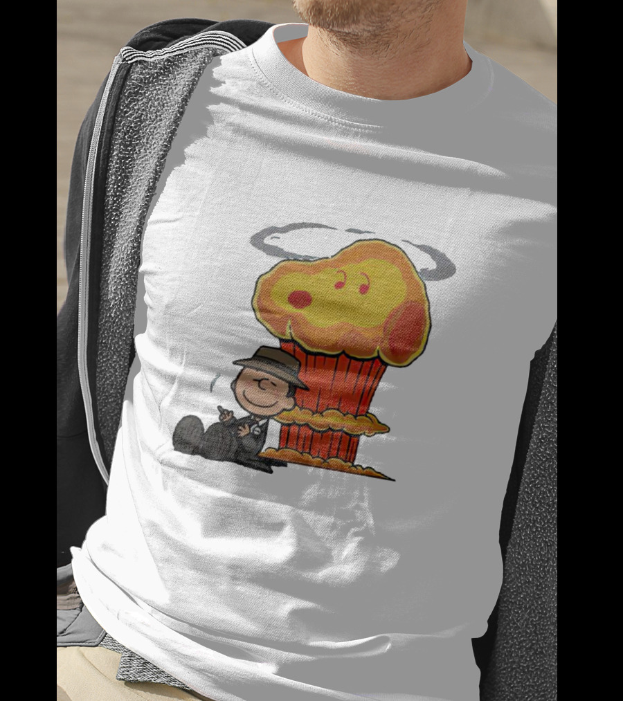 Oppeanutheimer Snoopy Explosion With Charlie Brown Smoking T-Shirt