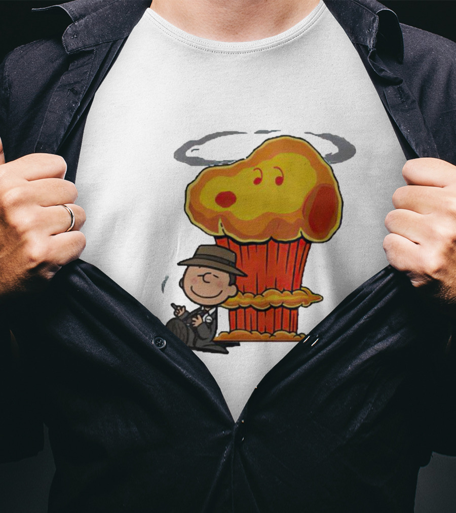 Oppeanutheimer Snoopy Explosion With Charlie Brown Smoking T-Shirt