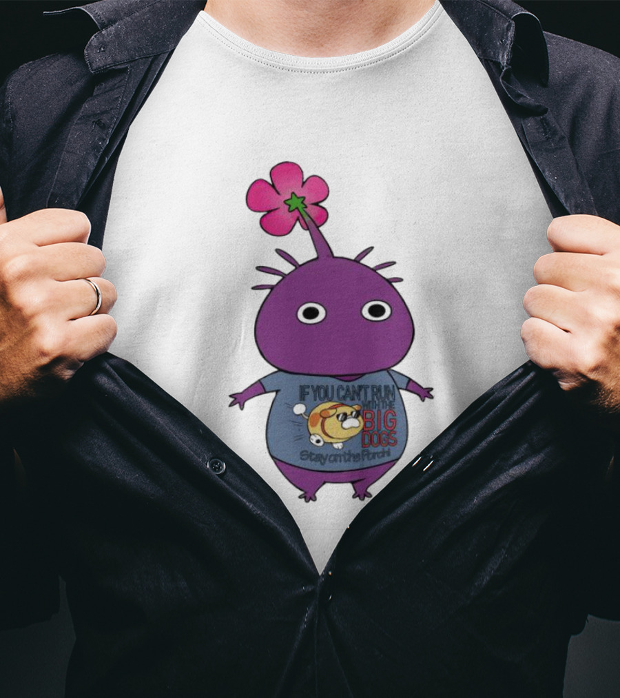 Purple Pikmin Stay On The Porch Big Dogs Shirt Flower Top T-Shirt