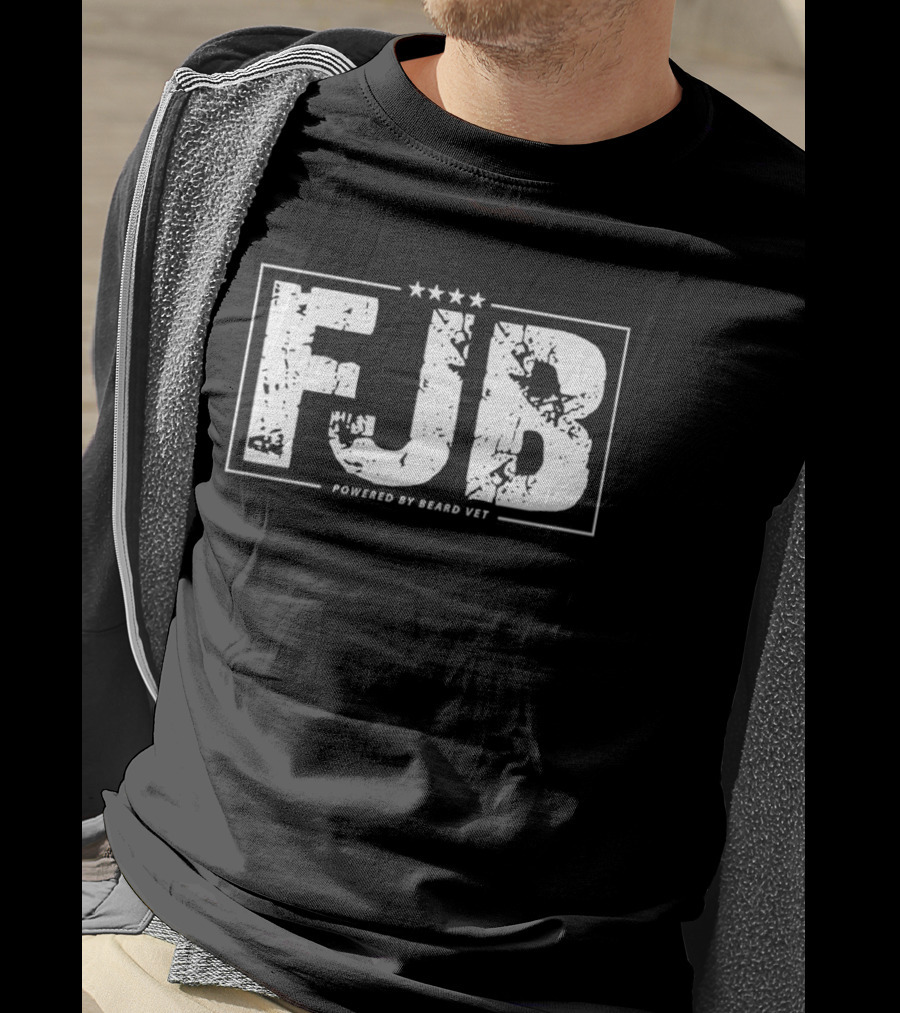 FJB Powered By Beard Vet Three Stars Grunge T-Shirt