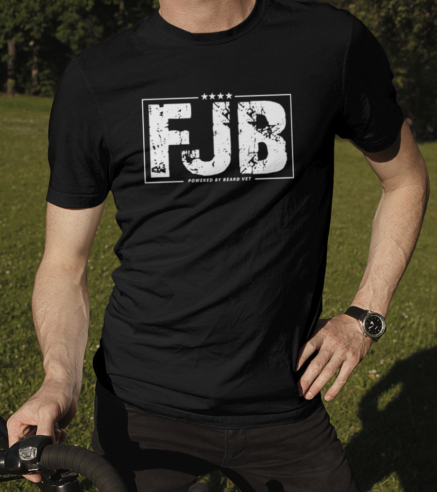 FJB Powered By Beard Vet Three Stars Grunge T-Shirt