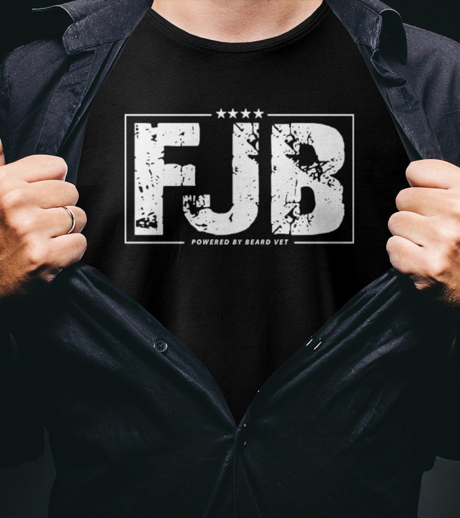 FJB Powered By Beard Vet Three Stars Grunge T-Shirt