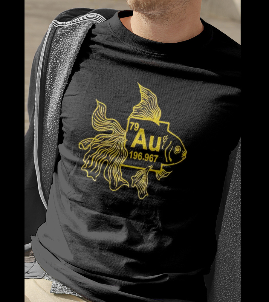Gold Fish Element Au 79 Chemistry Science T-Shirt
