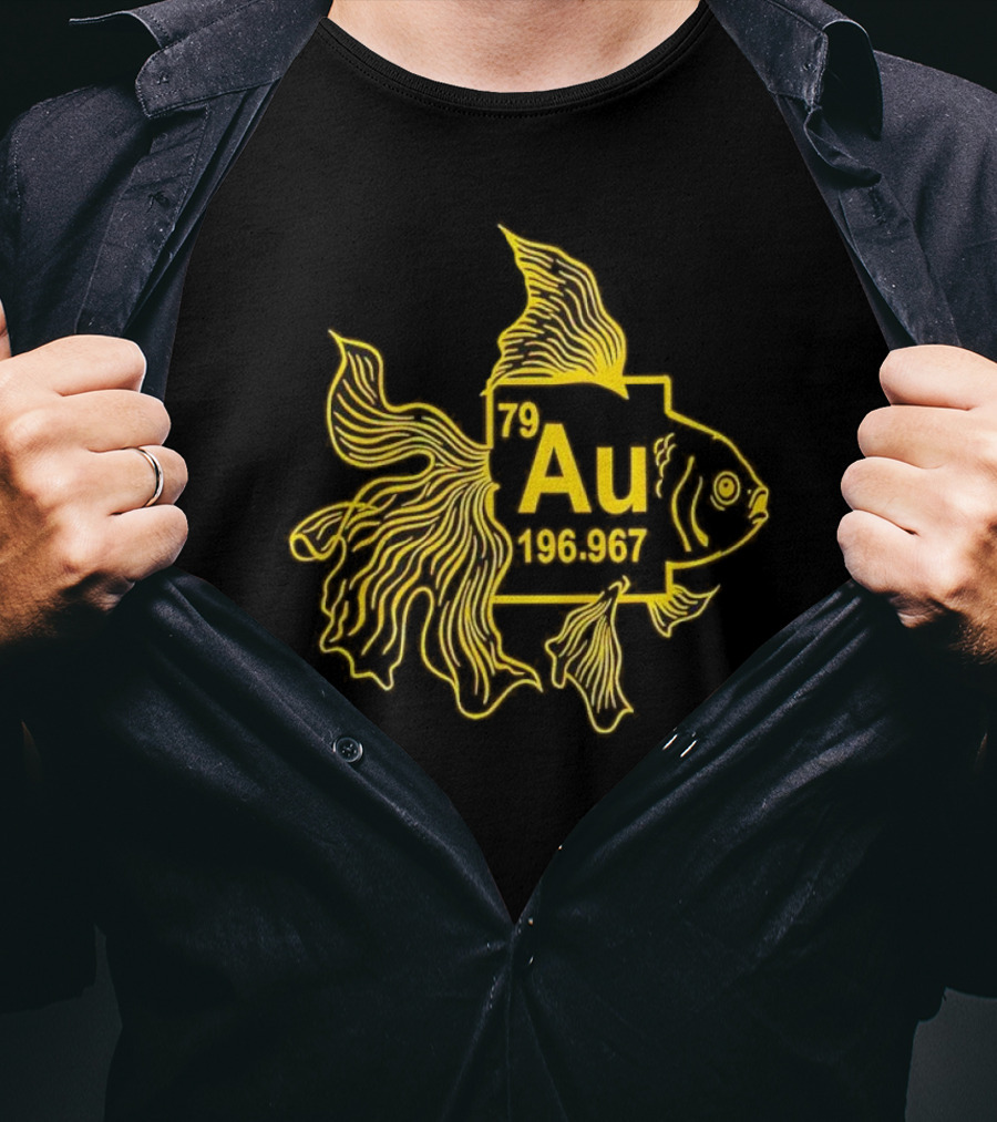 Gold Fish Element Au 79 Chemistry Science T-Shirt