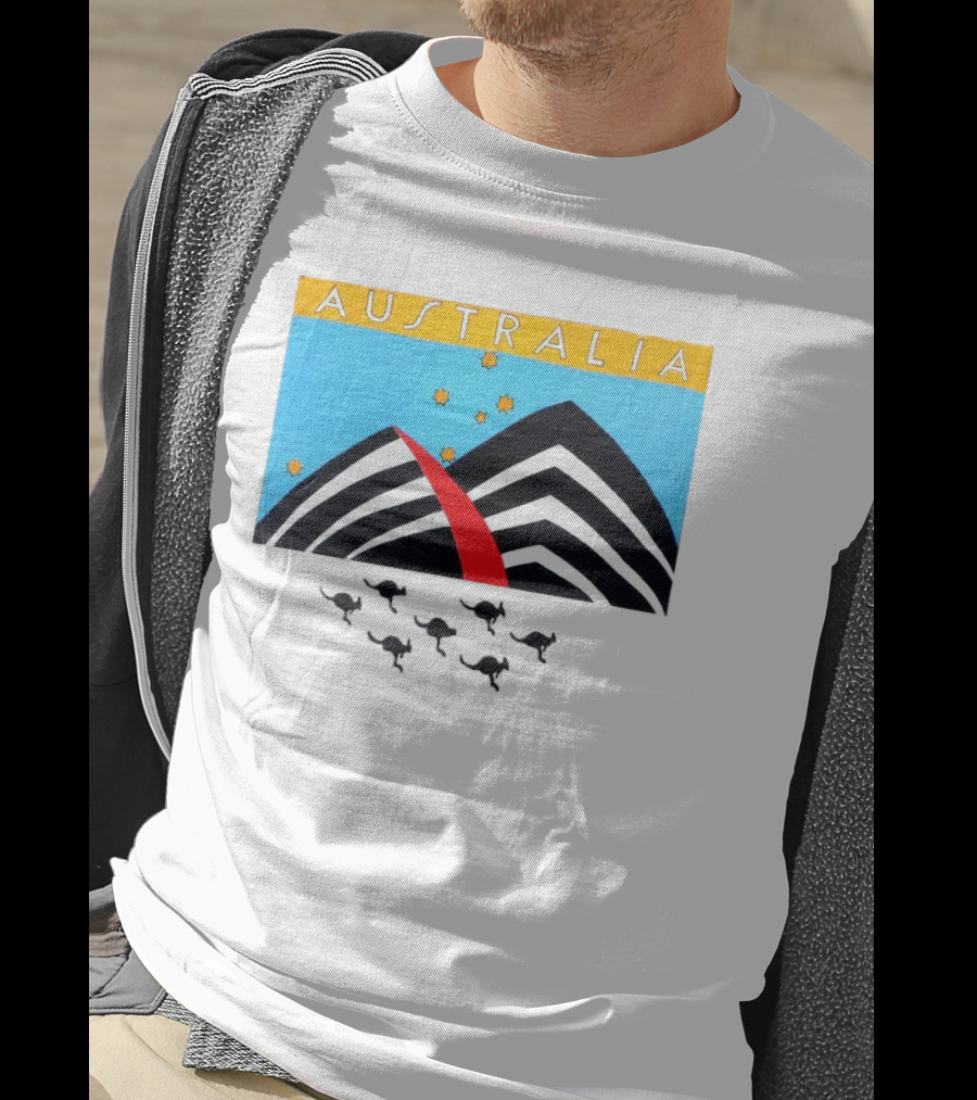 Australia Sydney Opera House Kangaroo Vintage T-Shirt