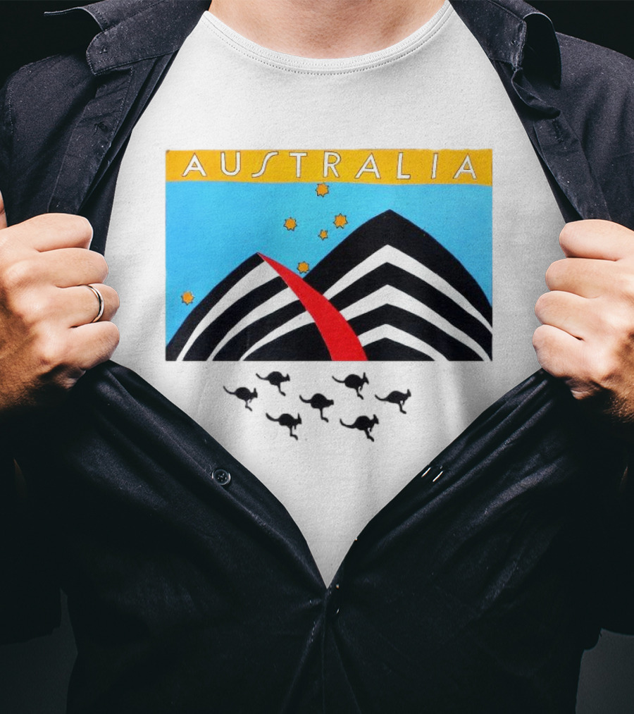 Australia Sydney Opera House Kangaroo Vintage T-Shirt